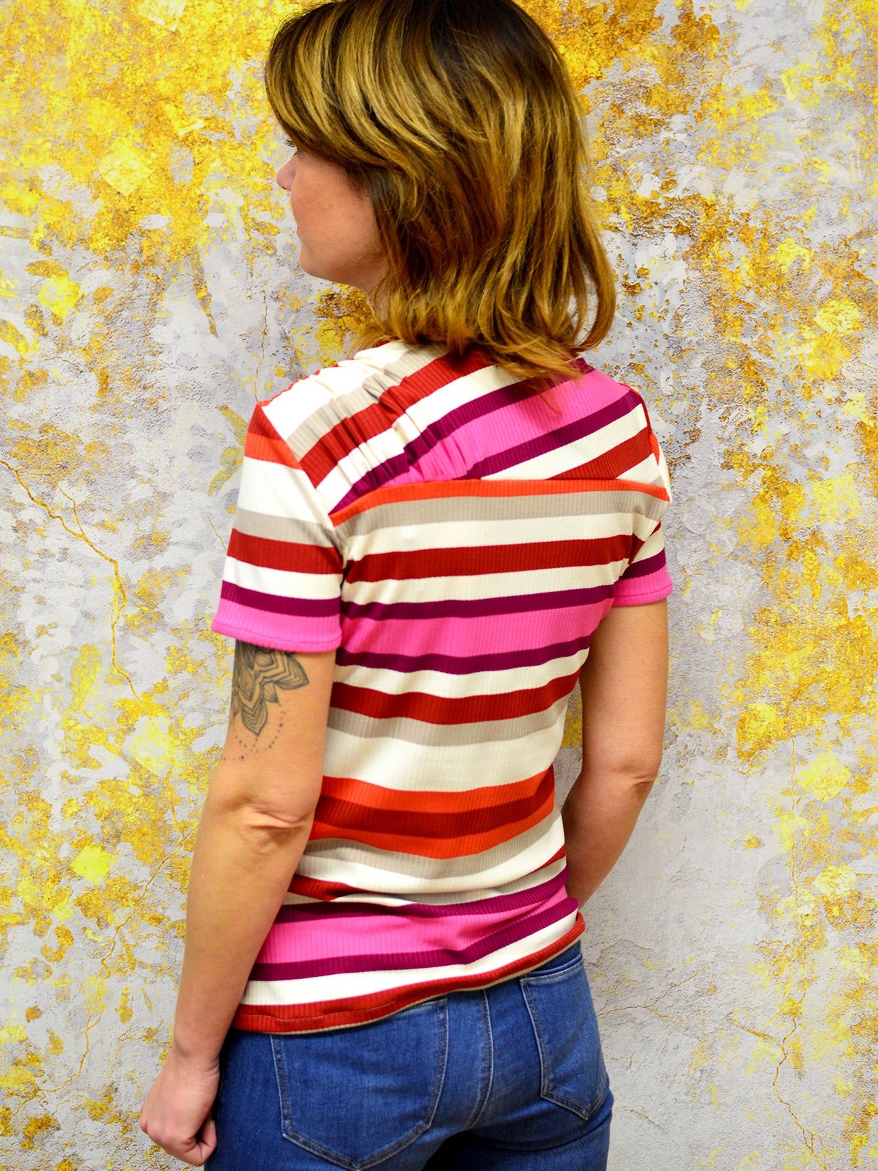 LIMITED EDITION - gestreiftes Shirt NADJA rot weiss pink Streifen zum SPECIALPREIS