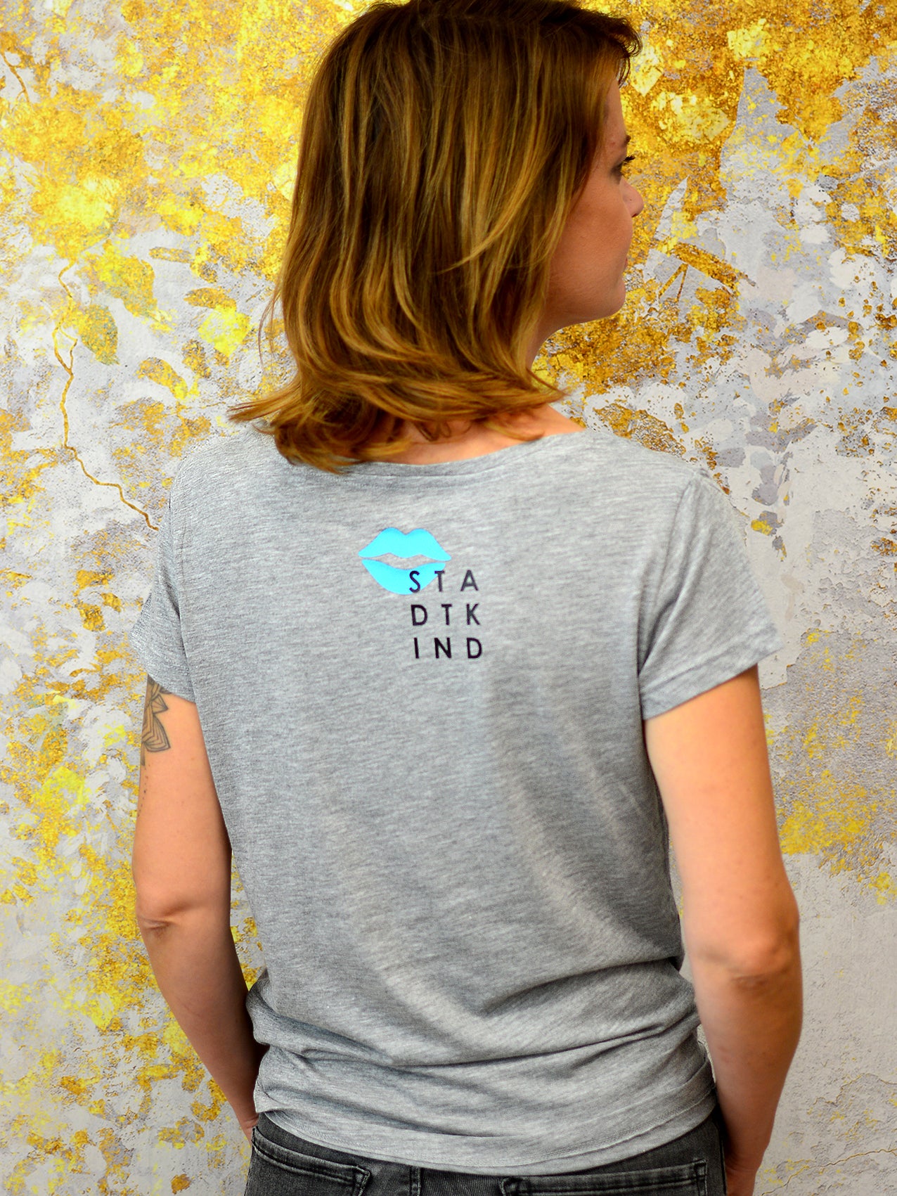 Jersey Shirt MIT DIR IN DEN URLAUB grau meliert