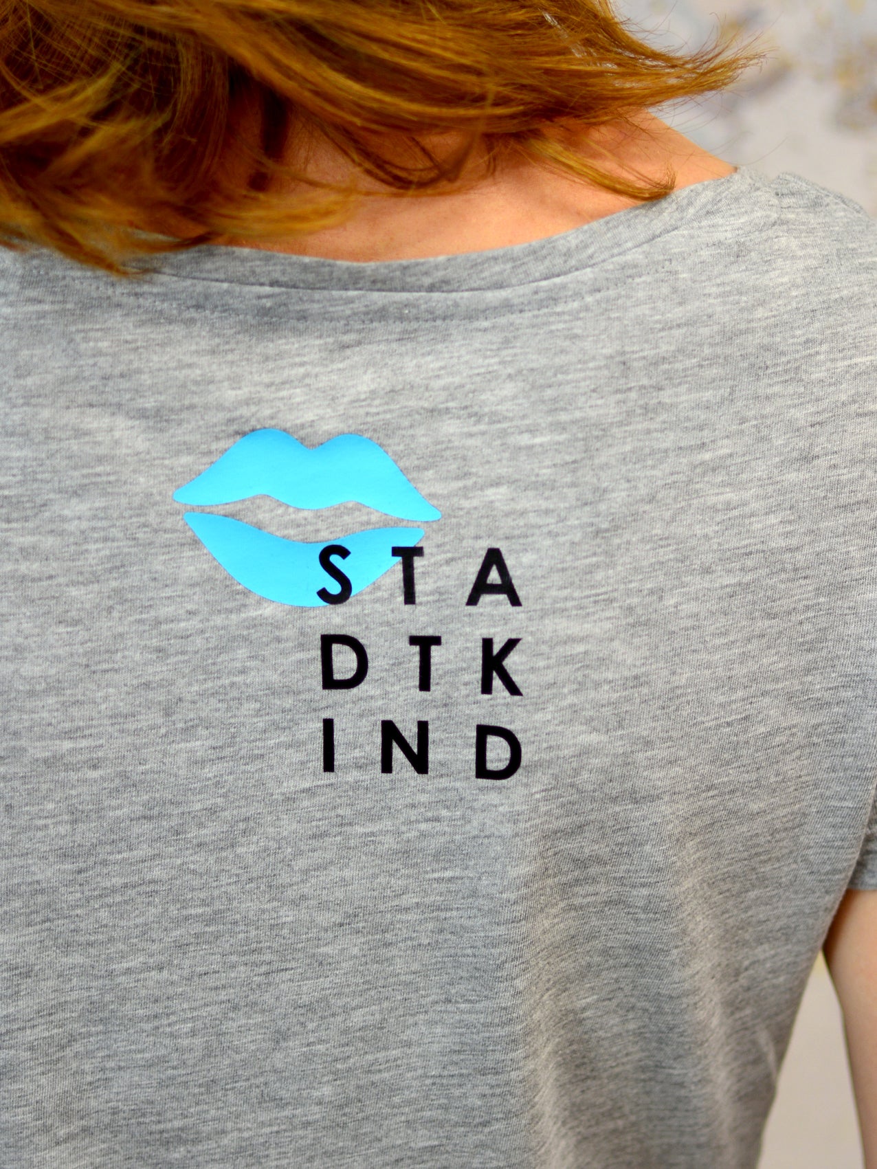 Jersey Shirt MIT DIR IN DEN URLAUB grau meliert