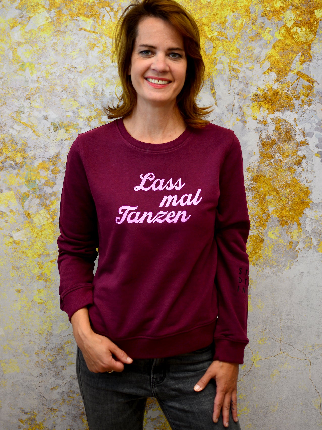 Sweatshirt LASS MAL TANZEN bordeaux rot