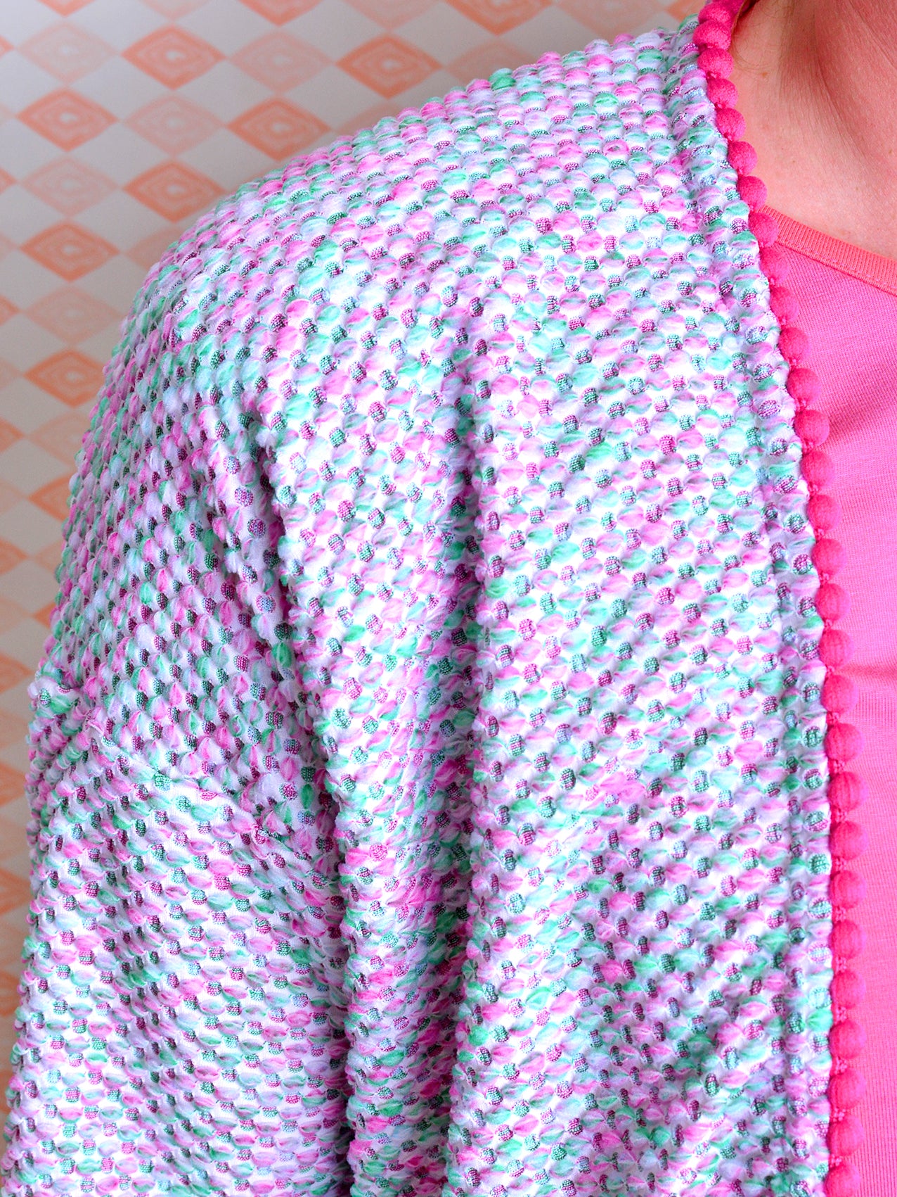 *** Cardigan NINA S (36) & M (38) rosa grün Jacke Strickjacke
