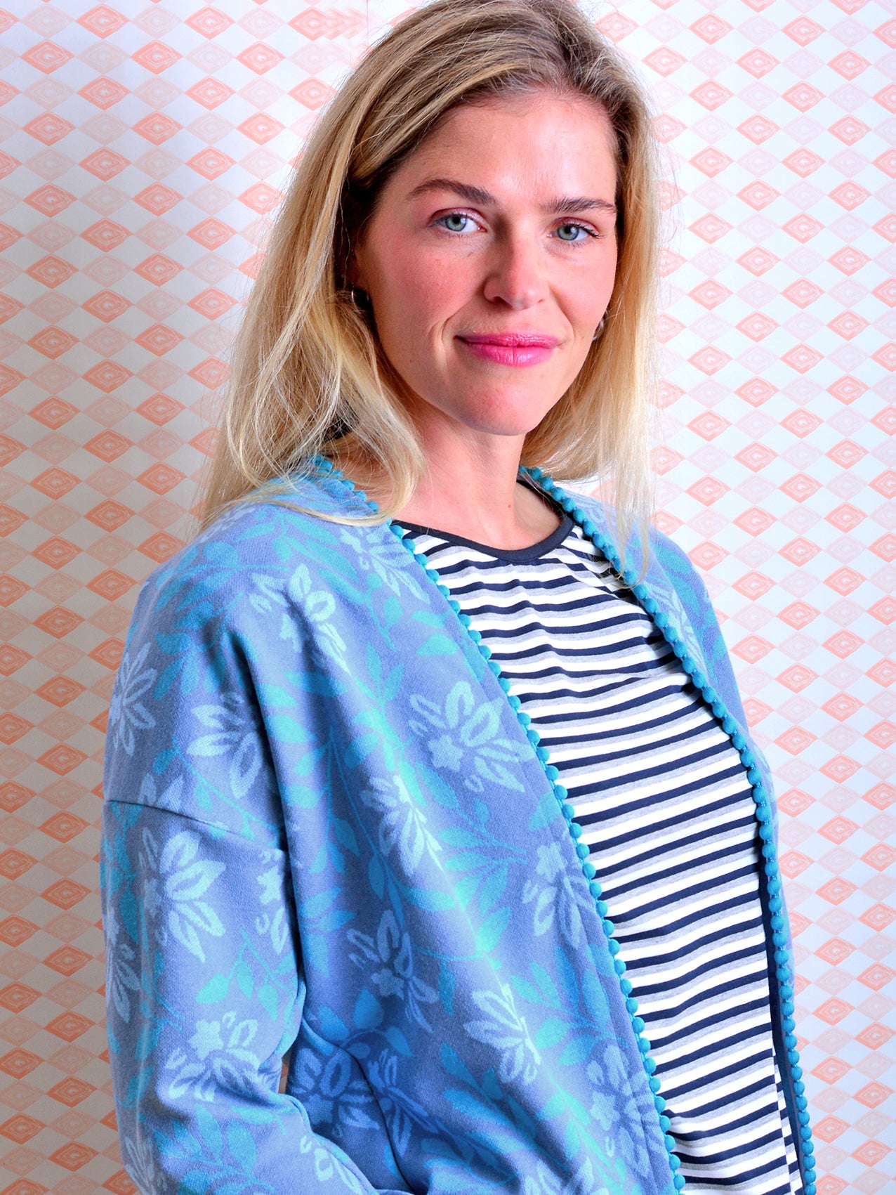 *** Cardigan NINA M (38) & L (40) blau Jacke Strickjacke