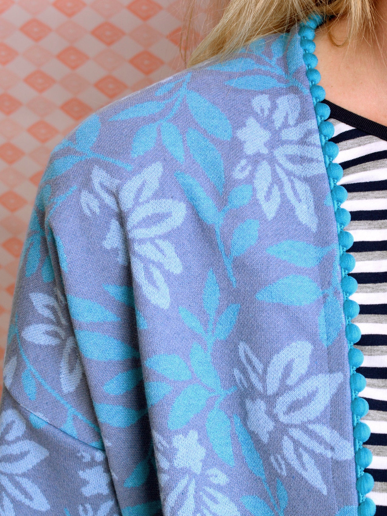 *** Cardigan NINA M (38) & L (40) blau Jacke Strickjacke