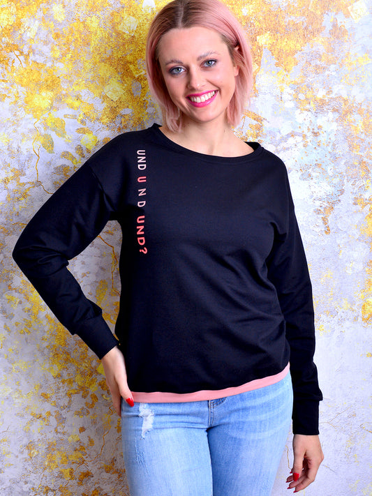 Sweatshirt SYBILLE schwarz Pullover von STADTKIND