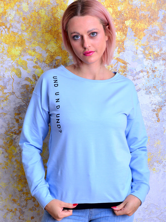 Sweatshirt SYBILLE hellblau Pullover blau von STADTKIND