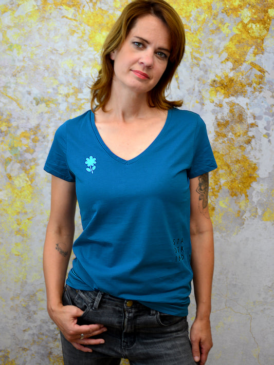 Jersey Shirt MIT DIR IN DEN URLAUB türkis blau petrol