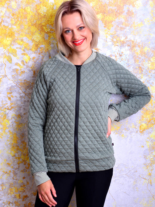 Blouson JANA grün Raute Jacke von STADTKIND