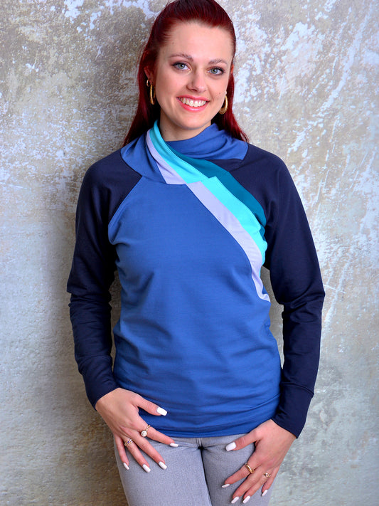 Sweatshirt RITA blau Streifen von STADTKIND POTSDAM