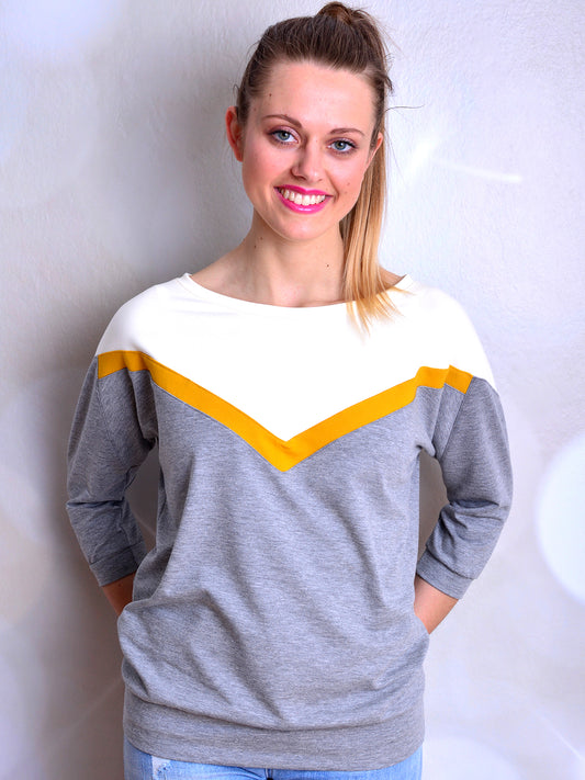 Sweatshirt YVONNE cremeweiss Pullover grau von STADTKIND POTSDAM